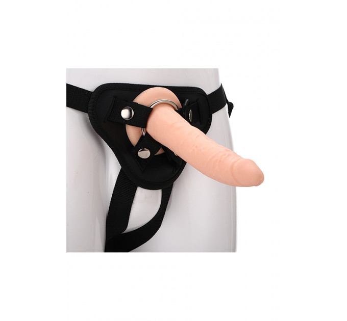 Реалистичный страпон REALSTUFF STRAP ON REAL DILDO