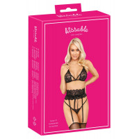 Комплект белья Suspender Set black S/M