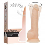 Реалистичный вибратор с ротацией, на присоске, с дистанционным пультом NAKED ADDICTION 8