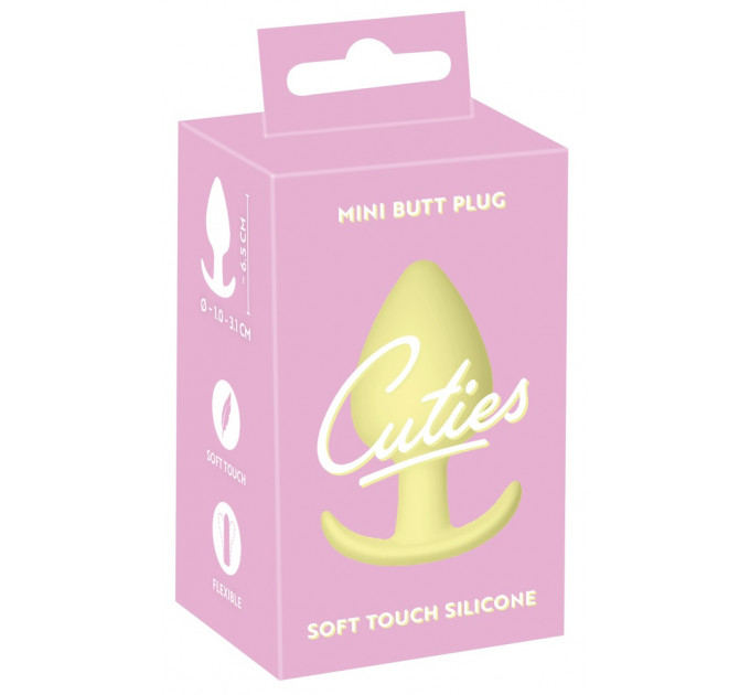 Анальная пробка Cuties Plugs, желтая