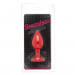 Анальная пробка Red Silicone Heart White M