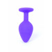 Анальная пробка с камнем Plug-Jewellery Purple Silicon PLUG Medium- Red Diamond размер М