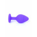 Анальная пробка с камнем Plug-Jewellery Purple Silicon PLUG Medium- Red Diamond размер М
