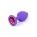 Анальная пробка с камнем Plug-Jewellery Purple Silicon PLUG Medium- Red Diamond размер М