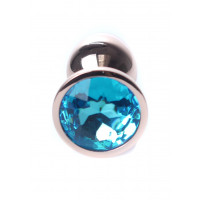 Анальная пробка S с голубым камнем Boss of toys Jewellery