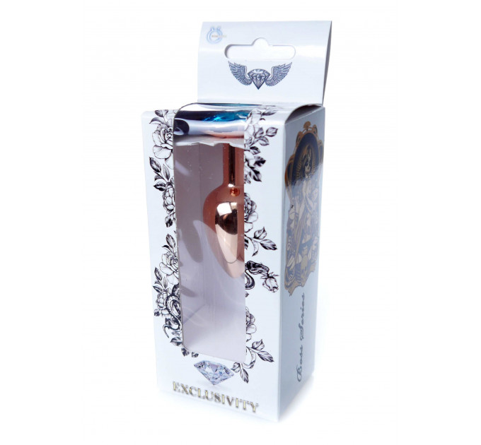 Анальная пробка S с голубым камнем Boss of toys Jewellery