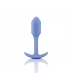 Анальная пробка со смещенным центром тяжести, S, B-vibe Snug Plug 1 фиолетовая, 8.6 х 2.2 см