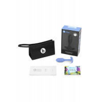 Анальна пробка із зміщеним центром ваги, S, B-vibe Snug Plug 1 фіолетова, 8.6 х 2.2 см