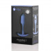 Анальная пробка со смещенным центром тяжести, S, B-vibe Snug Plug 1 фиолетовая, 8.6 х 2.2 см