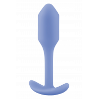 Анальна пробка із зміщеним центром ваги, S, B-vibe Snug Plug 1 фіолетова, 8.6 х 2.2 см