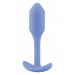 Анальная пробка со смещенным центром тяжести, S, B-vibe Snug Plug 1 фиолетовая, 8.6 х 2.2 см