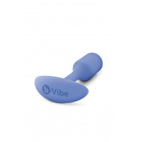 Анальна пробка із зміщеним центром ваги, S, B-vibe Snug Plug 1 фіолетова, 8.6 х 2.2 см