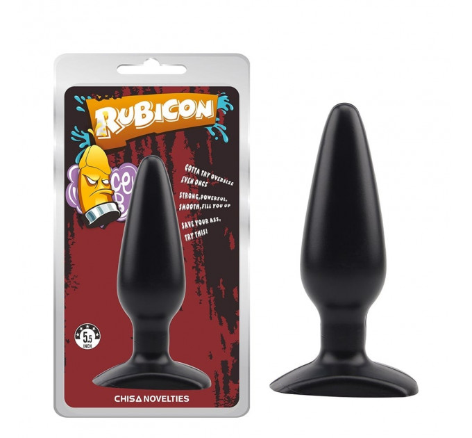 Анальный плаг черный Chisa Rubicon на присоске, Large