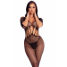Комбинезон Pink Lipstick Amplify Crotchless, O/S, в мелкую сетку, черный