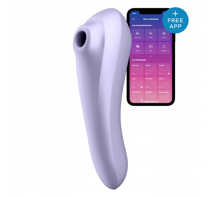Двойной смарт вибратор с вакуумной стимуляцией SATISFYER DUAL PLEASURE MAUVE
