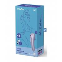 Двойной смарт вибратор с вакуумной стимуляцией Satisfyer Dual Pleasure сиреневый