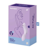 Двойной вибратор с вакуумной стимуляцией Satisfyer Curvy Trinity 2 сиреневый
