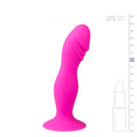 Анальный плаг на присоске Pink Silicone Suction Cup Dildo 15 x 4 см