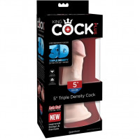 Фаллоимитатор реалистичный на присоскеPipedream King Cock, бежевый