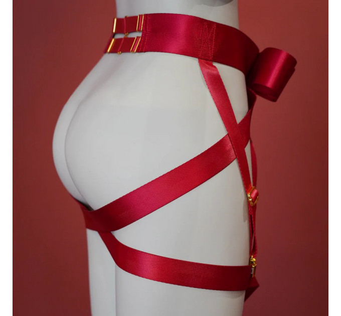 Фіксатор бондаж з бантом для нижньої частини тіла UPKO Bowknot, червоний