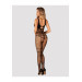 Комбинезон сетка Obsessive Bodystocking N123, чорный, One Size