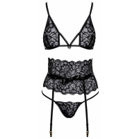 Комплект белья Suspender Set black S/M