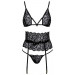 Комплект белья Suspender Set black S/M