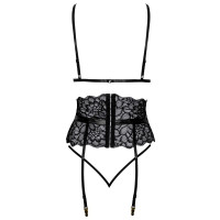 Комплект белья Suspender Set black S/M