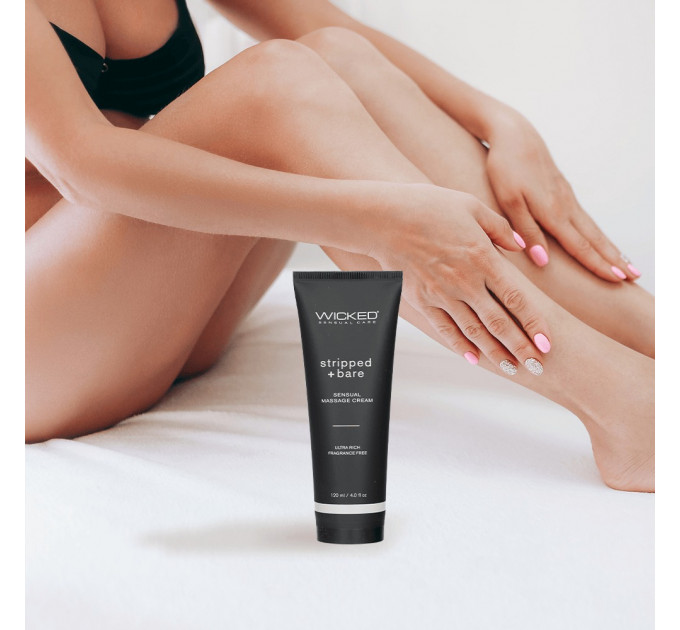 Массажный крем Wicked Sensual Care Stripped & Bare без запаха 120 ML