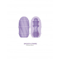 Мастурбатор мини с ребристым рельефом Pretty Love Smooth Stripes Cupid X Egg, фиолетовый