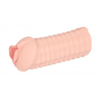 Мастурбатор реалистичный двухслойный Kokos Elegance 006, киберкожа, бежевый, 16.6 х 6 см