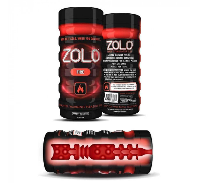 Мастурбатор у колбі Zolo Fire Cup, Red