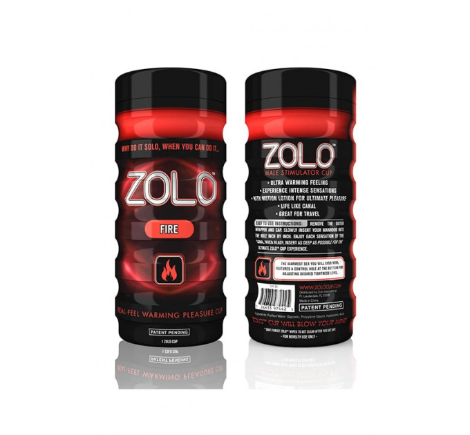 Мастурбатор в колбе Zolo Fire Cup, Red