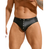 Чоловічі труси із заклепками Star Night з імітацією шкіри, чорні, XL