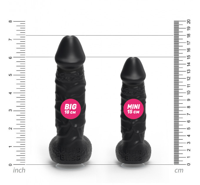 Мыло член Pure Bliss MINI на присоске, чёрное, 15 см