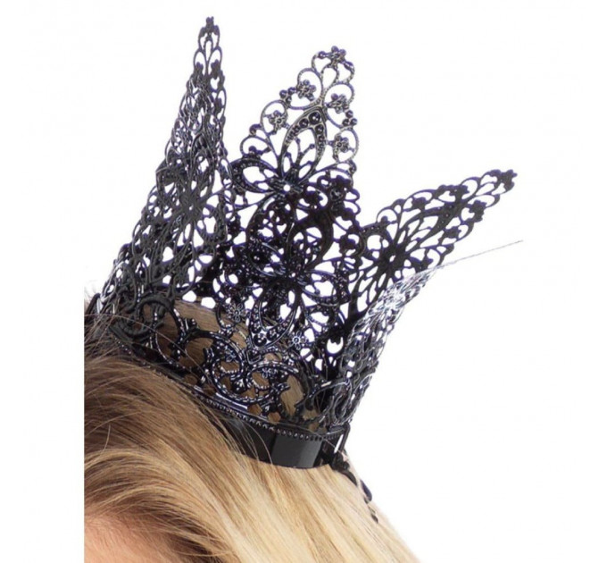 Мини-корона Leg Avenue Filigree Crownс узором, черная