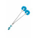 Набор Global Novelties NIXIE METAL BUTT PLUG & FURRY HANDCUFF SET, MEDIUM, BLUE METALLIC