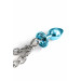 Набор Global Novelties NIXIE METAL BUTT PLUG & FURRY HANDCUFF SET, MEDIUM, BLUE METALLIC