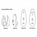 Сменные насадки на Womanizer Premium, Liberty, Starlet, Classic, синий, размер S