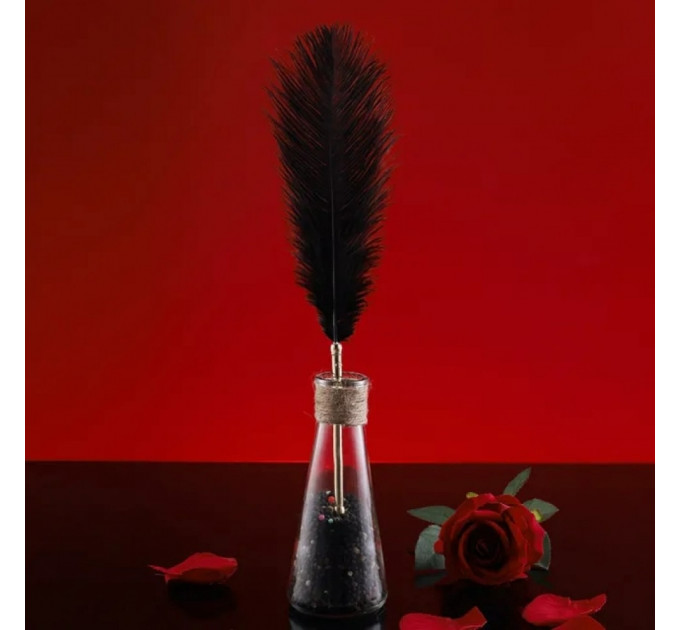 Набор из 2 перышек ,Natural Peacock Flirting Feather Tickler