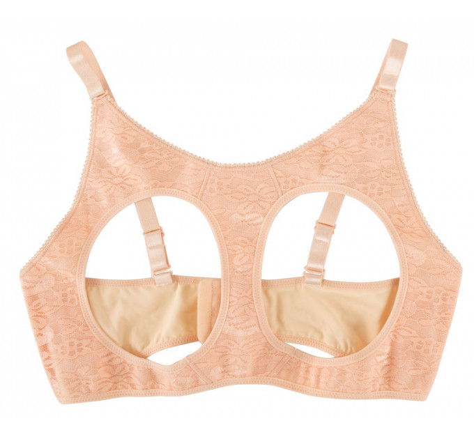 Накладные силиконовые груди Cottelli Collection Breasts with Bra с бюстгальтером, бежевые,2 х 1000 г