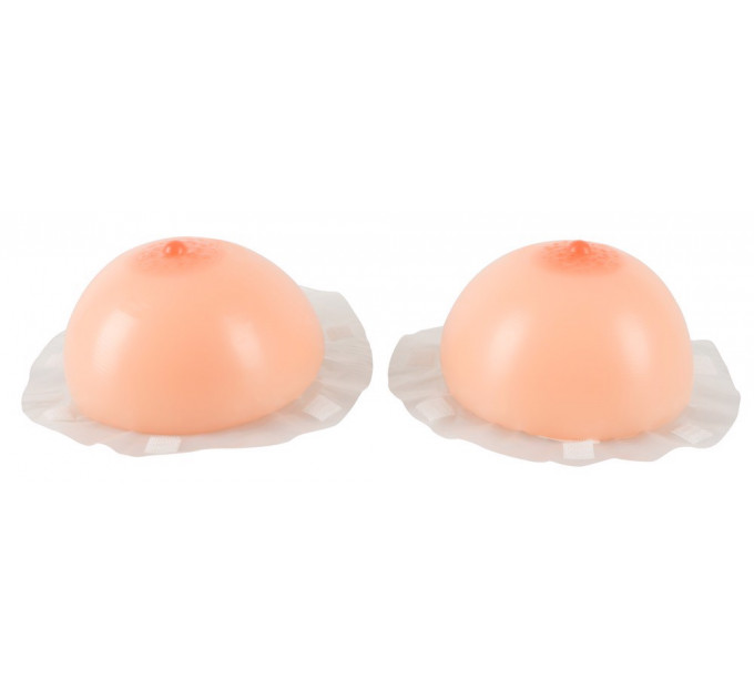 Накладные силиконовые груди Cottelli Collection Breasts with Bra с бюстгальтером, бежевые,2 х 1000 г