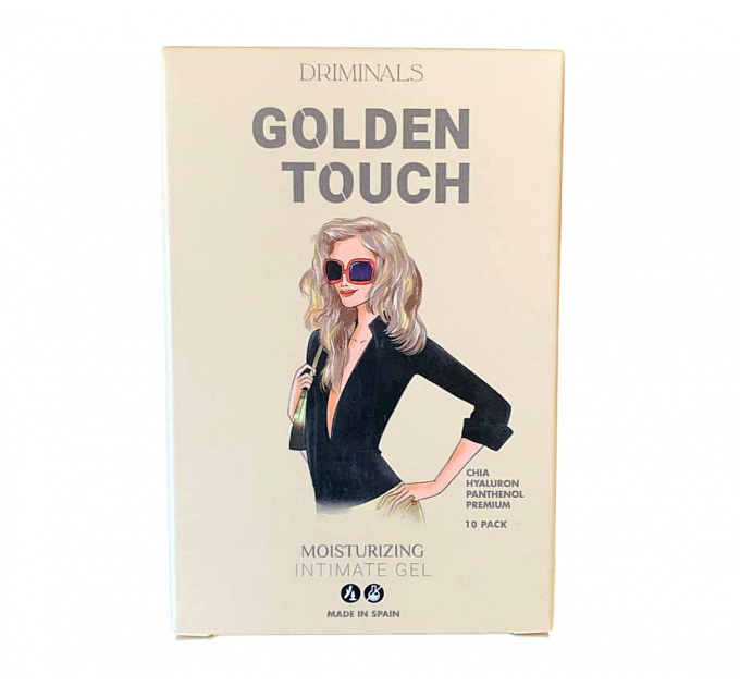 Пробник/Лубрикант на водной основе Driminals Golden Touch с чиа и гиалуроновой кислотой, 4 мл