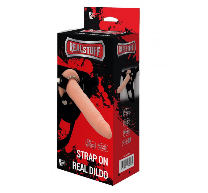 Реалистичный страпон REALSTUFF STRAP ON REAL DILDO Реалистичный страпон REALSTUFF STRAP ON REAL DILDO