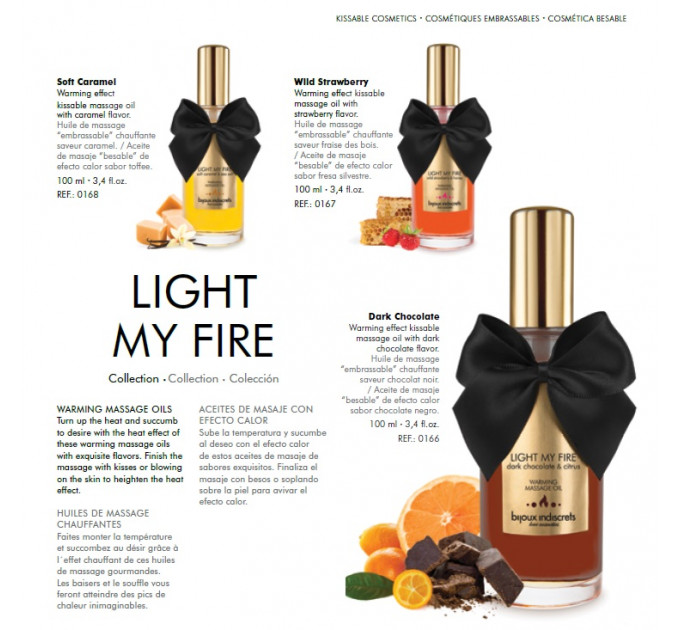 Согревающее массажное масло Bijoux LIGHT MY FIRE карамель и морская соль