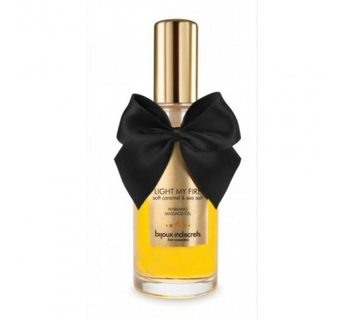 Согревающее массажное масло Bijoux LIGHT MY FIRE карамель и морская соль