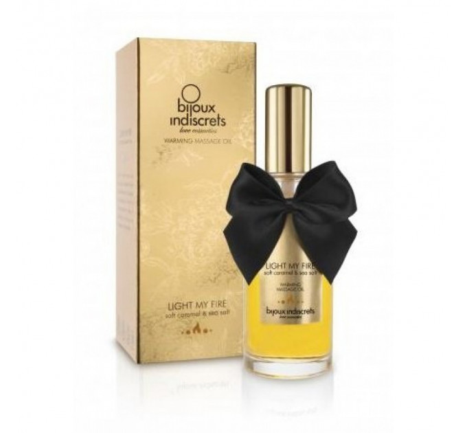 Согревающее массажное масло Bijoux LIGHT MY FIRE карамель и морская соль