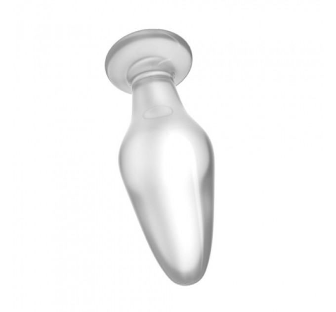 Стеклянная анальная пробка 4,3" Lovetoy Glass Romance Clear