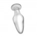 Стеклянная анальная пробка 4,3" Lovetoy Glass Romance Clear