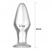 Стеклянная анальная пробка 4,3" Lovetoy Glass Romance Clear